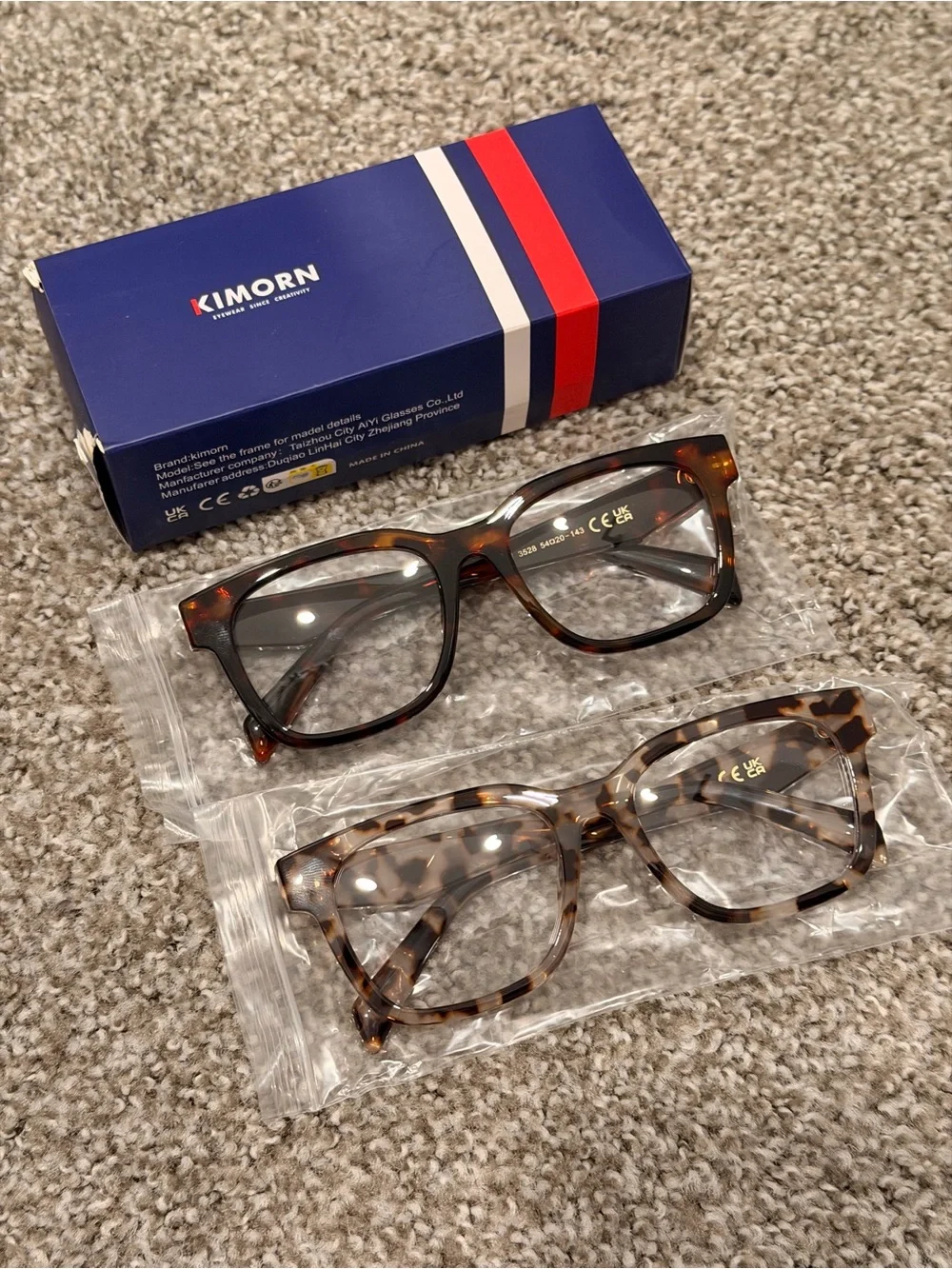 KIMORN Tortoiseshell Blue Light Blocking Glasses - Set of 2